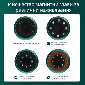 Електрическо устройство за масаж и вакуумен купинг с презареждаема мощност, управление с бутон, 4 скорости, регулация на температурата, батерия 1200 mAh