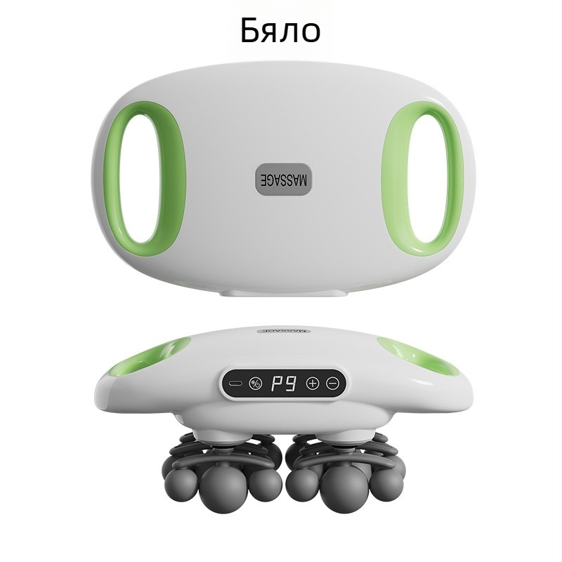 Мултиглавен фасциален масажор с четков двигател, 6+ накрайника, 5+ скорости, вградена батерия 2000–4000 mAh, шум под 36 dB