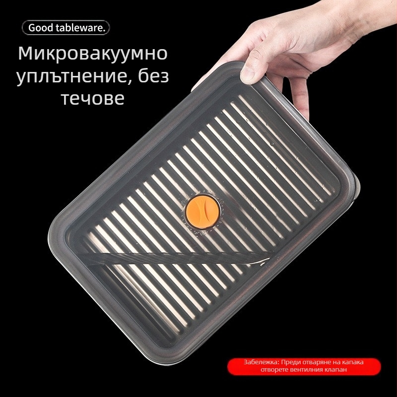 Квадратна кутия за храна с капак от неръждаема стомана — кухненско съхранение, вместимост 0,3–3 л