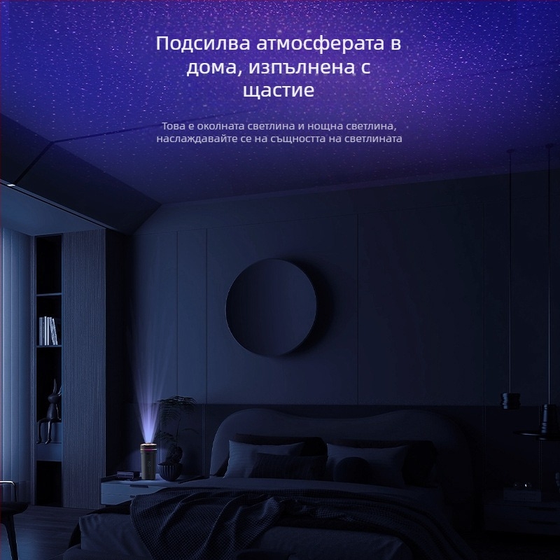 Автомобилен овлажнител с амбиентно осветление, модел CM-5S, USB захранване, резервоар до 0,5 л, 1 изход за мъгла, подходящ за помещения до 10 м²