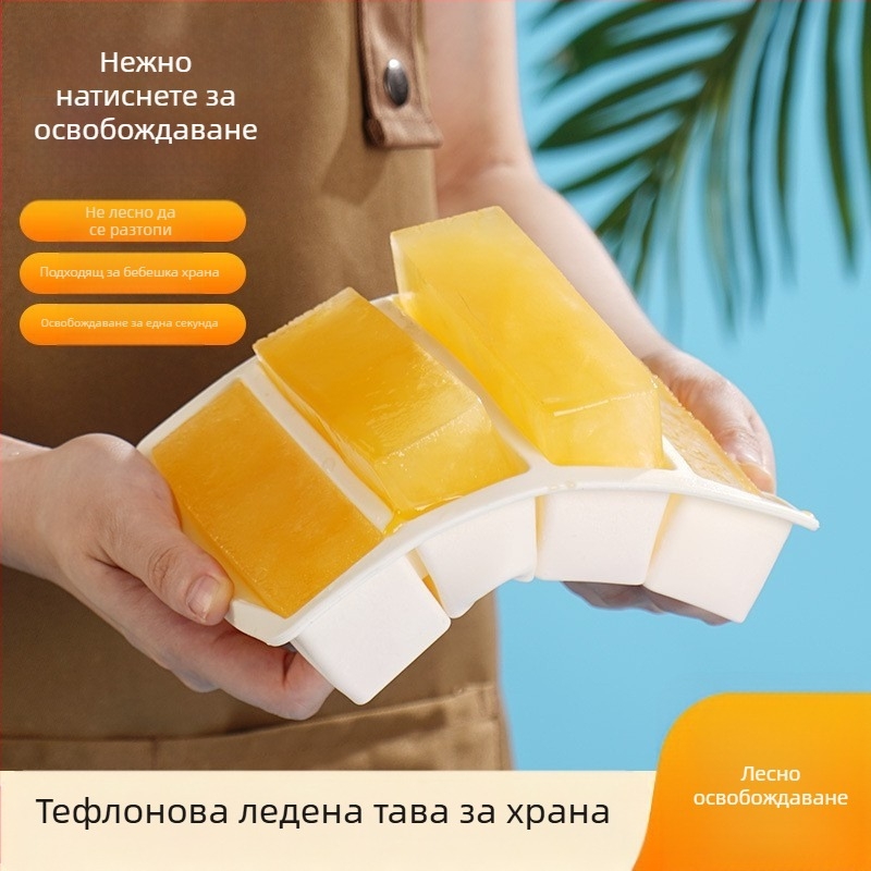 Дълга силиконова ледена тава за барове – хранителен силикон, бързо замразяване, лесно освобождаване