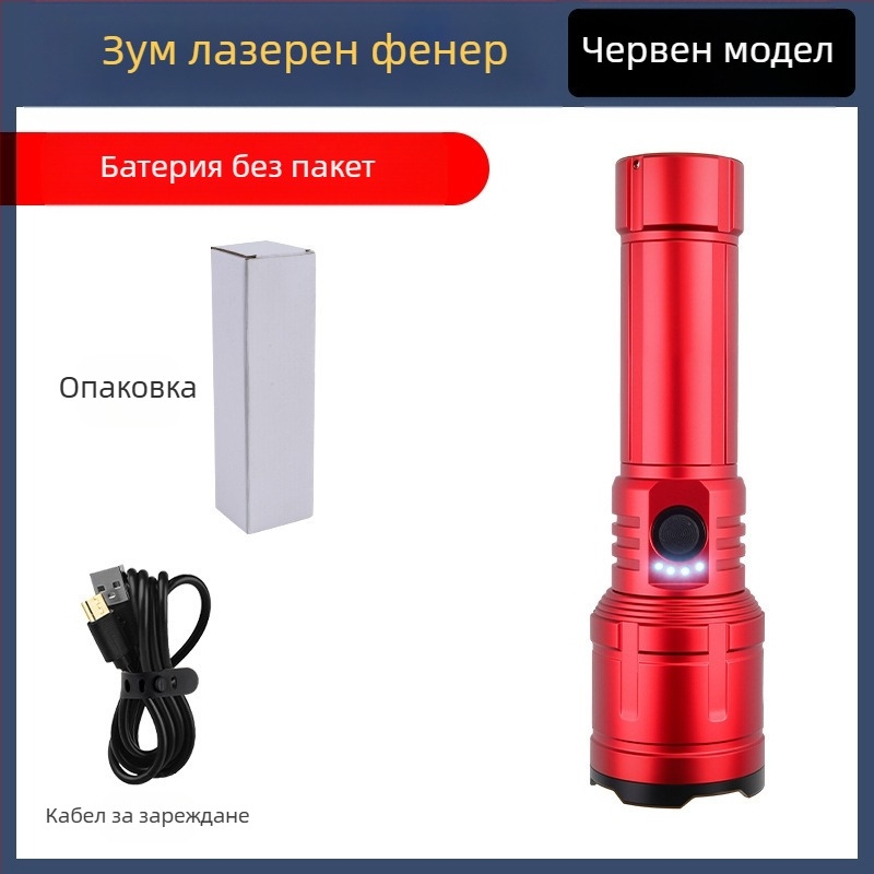 LED фенерче за къмпинг и открито – 20W, презареждаем, батерия 18650/26650, 360° въртене, обхват ≥500 m