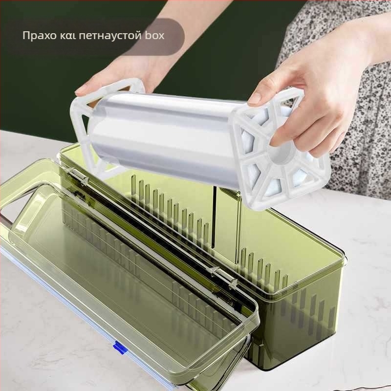 Резач за фолио за домакинство, голямо руло, кухня, хранително безопасно, термоустойчив, PE материал, 1 бр.