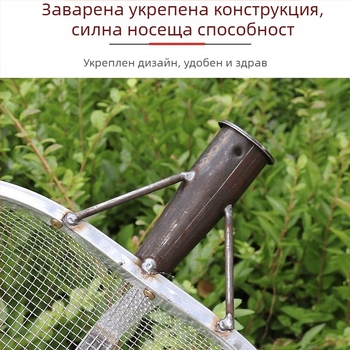 Оцинковано желязно сито за зърно с големи отвори и удебелена мрежа, за царевица, фъстъци и кестени, персонализирано