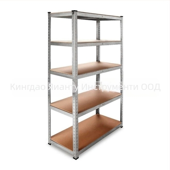 Тежък стелаж за складиране на стоки, стоманено-дървен рафт, дебелина на ламината 6–12