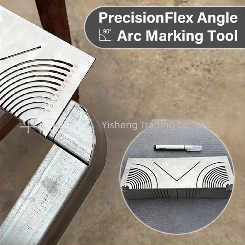 PrecisionFlex инструмент за маркиране на ъгли и арки – метална конструкция, геометрична форма, за домашна употреба, опаковано в PP торба