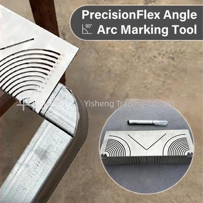 PrecisionFlex инструмент за маркиране на ъгли и арки – метална конструкция, геометрична форма, за домашна употреба, опаковано в PP торба