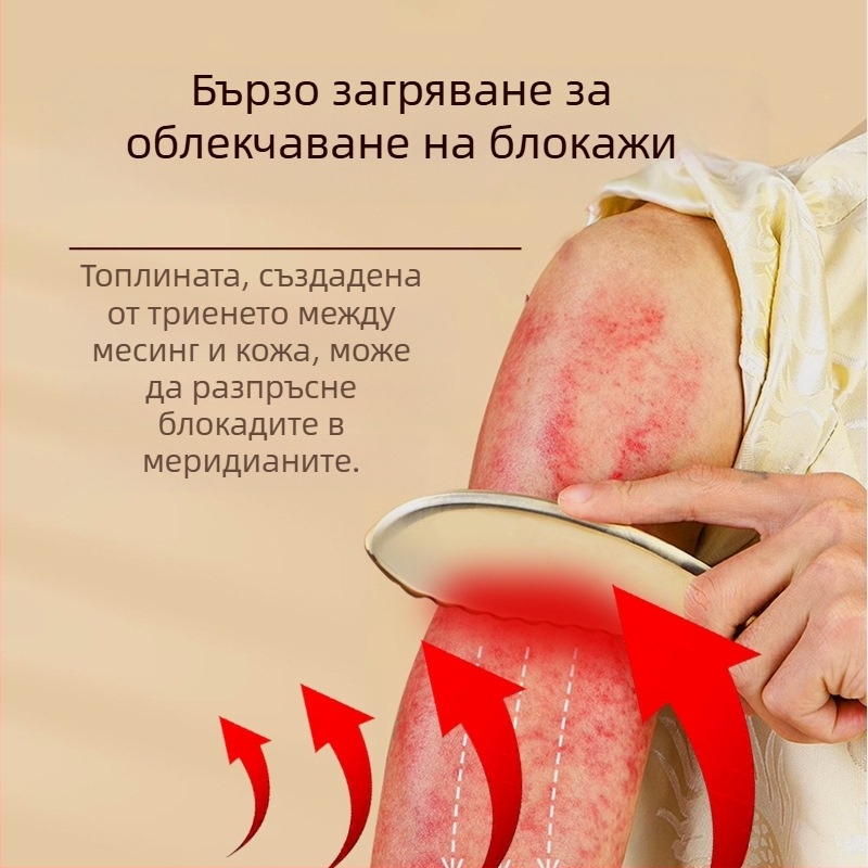 Jiquan гуаша дъска за масаж – 1 бр. в кутия, печат на лого, налична персонализация