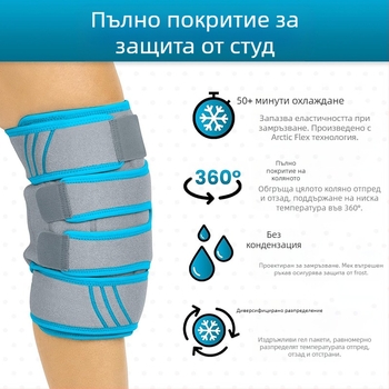 Гел колянни протектори за коляното с лед-пакет за горещо/студено компресиране, плат от нейлон/неопрен, 690 g