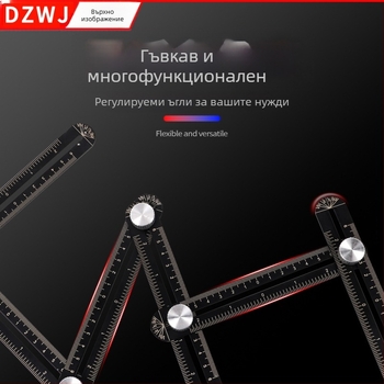 Контурен измервател с заключване – сгъваема релса за плочки и профилиращ инструмент за дърводелство