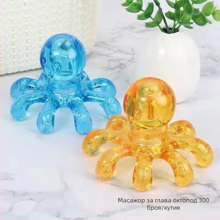 Масажор за глава с формата на октопод, Zhejiang Lianfa, ръчно управление, без захранване, кръгъл масажен накрайник, пуснат през 2023