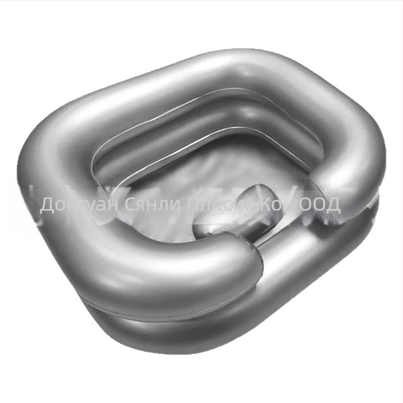 Xianli PVC надуваем корито за измиване на коса, сгъваемо и удобно за лежащи в леглото възрастни пациенти и бременни жени