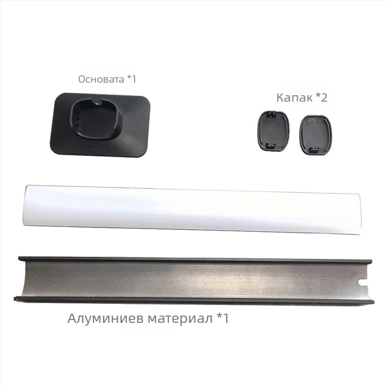 LED настолна амбиент лампа с Bluetooth приложение и 24-клавишен контролер, правоъгълна алуминиева лампа за бюро, компютър и ТВ шкаф, вход 5V, регулируема, живот 20000 ч