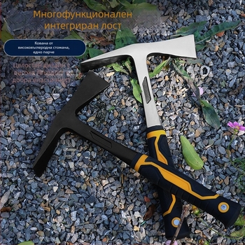 Мултифункционална кирка с едноцял корпус — върхово и плоско острие, ударна функция за градина и ферма