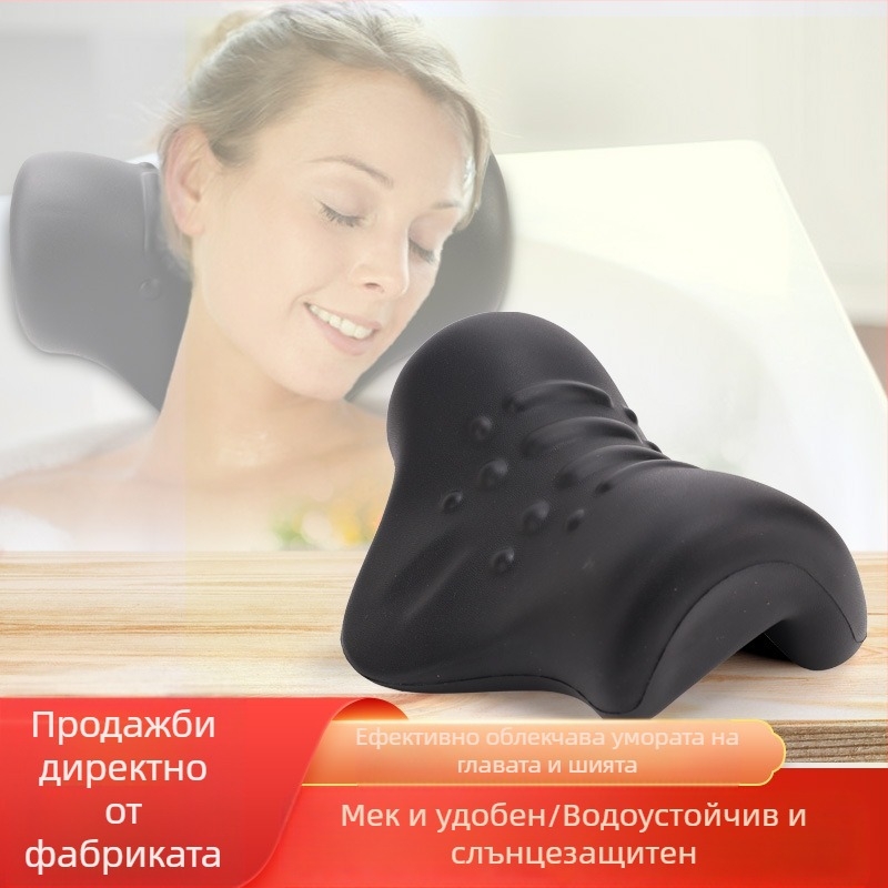 PU пяна за вана – възглавничка със вакуумни чашки, висока плътност и устойчивост, противохлъзгаща опора за глава