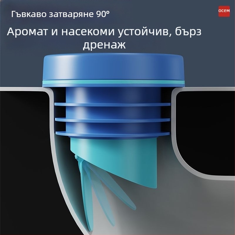 Уплътнителна шайба за фланец на тоалетна с обратен клапан – против обратен поток и миризми, дебел гумен пръстен, Makin