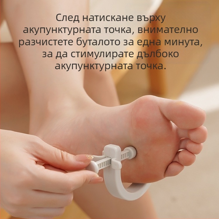 Аккупунктурен масажор, преносим, ръчен апарат за натиск, ABS корпус, подходящ за ръка, китка, длан и стъпало, тегло 23 г