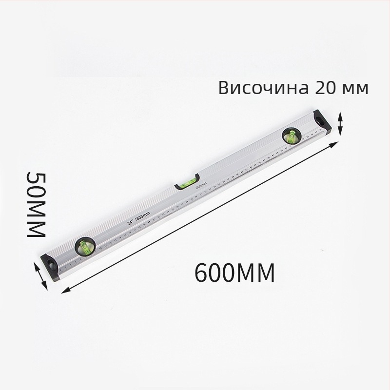 Високопрецизен магнитен нивелир с корпус от алуминиева сплав, солидна конструкция, магнитна функция и вграден нивелир.