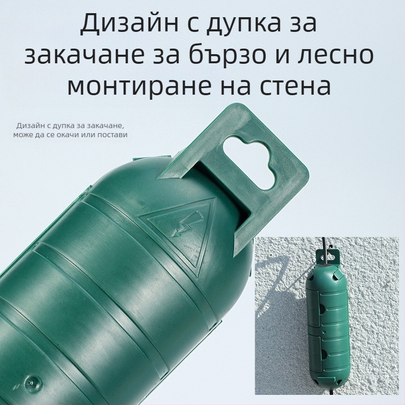 Външна водоустойчива кутия за кабелни съединители с един вход и един изход, пластмасова, висока якост