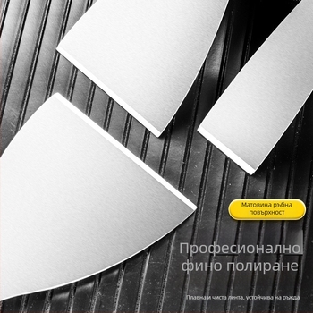 Шпакловъчен нож-скрепер от неръждаема стомана, едно тяло, дебелостенна конструкция, саблевиден връх за шпакловане на стени