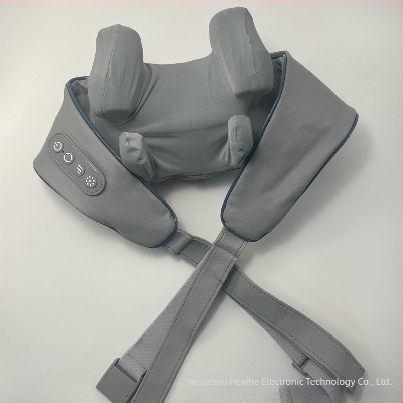 Масажор за шия и цялото тяло, инфрачервена терапия, 6 глави за масаж, презареждаем модел FZ-666, таймер, кабелно управление, 3 степени на сила