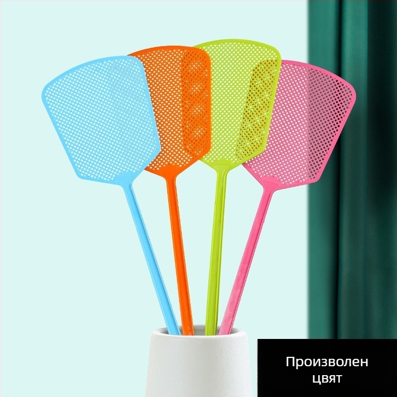 Пластмасов мухобойник за мухи и комари, здрав с удължена дръжка, удебелен корпус, ръчна употреба