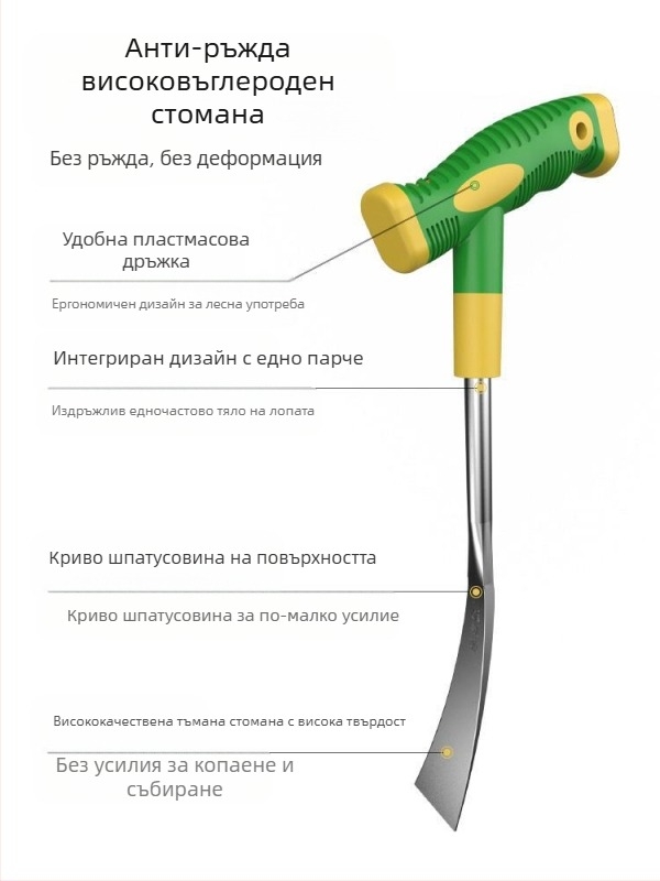 Комплект градински инструменти от три части: мотика, малка лопатка и плевелник; Материал: Други; Марка: Create a; Внос: Не