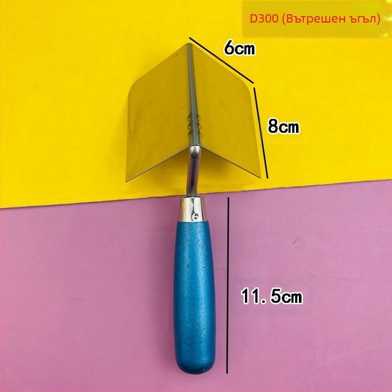 Двупосочен ъглов инструмент от неръждаема стомана за вътрешни и външни ъгли, шпакловане и работа със шпакловка; модели D200, D300, D200S, D300S
