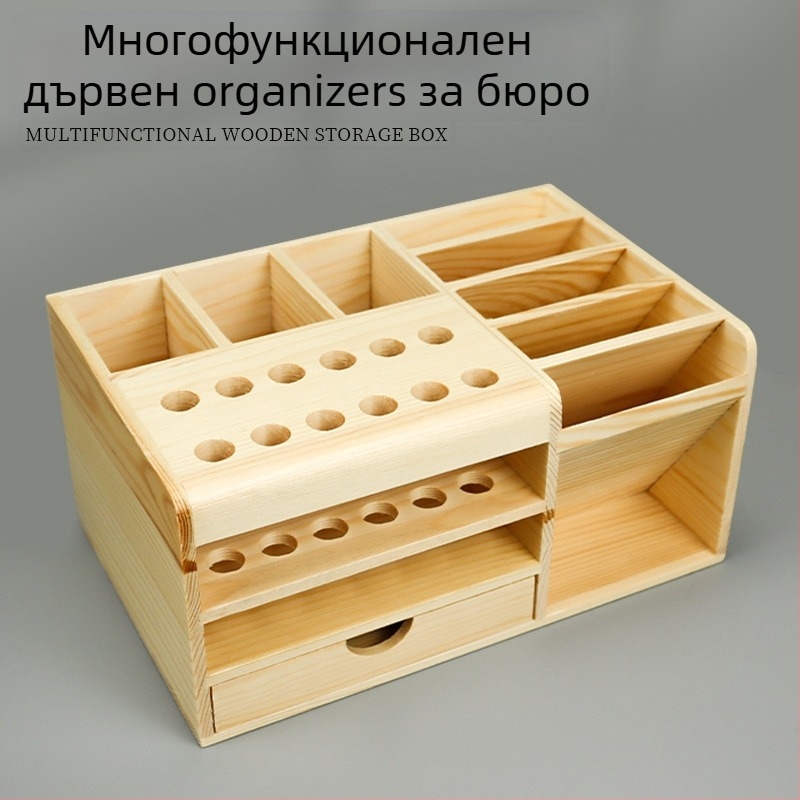 Дървен държач за отвертките и многофункционален органайзер за ремонт на мобилни телефони и работна станция