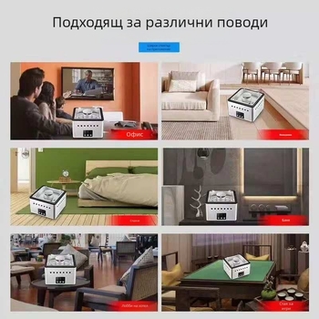 Умен пепелник-очистител на въздуха с отрицателни йони за дома, компактен настолен керамичен уред, премахва миризмата на пасивно пушене, елегантен дизайн