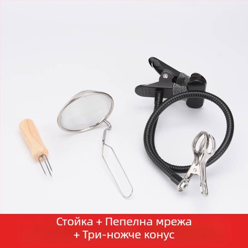 Устройство за топла моксибуция със настолен държач и клип, семейна версия за цялостна терапия, марка Ancient style han ai, неръждаема стомана, 300 g