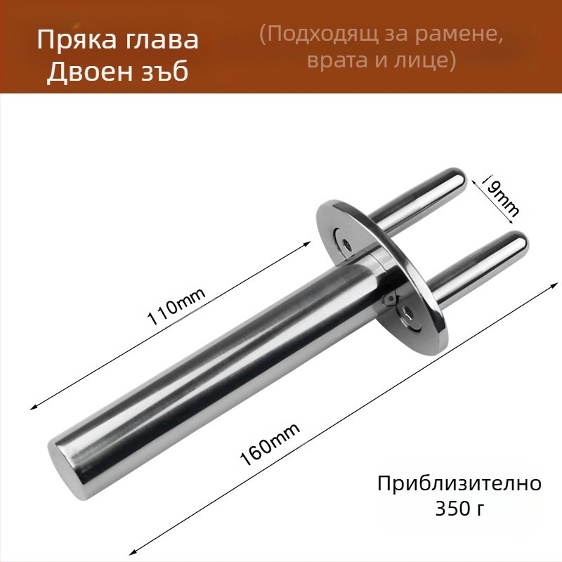 anisa Магнитна меридианска масажна вилка — двупръстна и тризъбна масажна вилка за акупунктура, кръгли масажни глави за шия, гръб, кръст и крака
