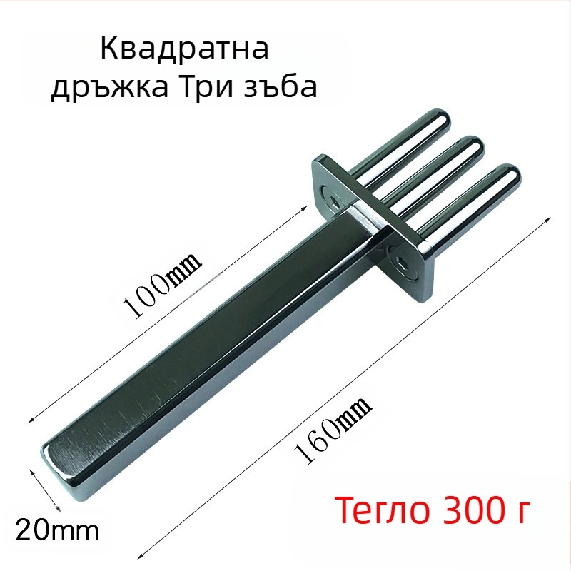 anisa Магнитна меридианска масажна вилка — двупръстна и тризъбна масажна вилка за акупунктура, кръгли масажни глави за шия, гръб, кръст и крака