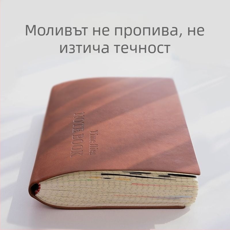 Бележник с PU обложка, корейска версия, подвързан с конец, хартия от сурова дървесна пулпа, 40 g, 1–50 страници