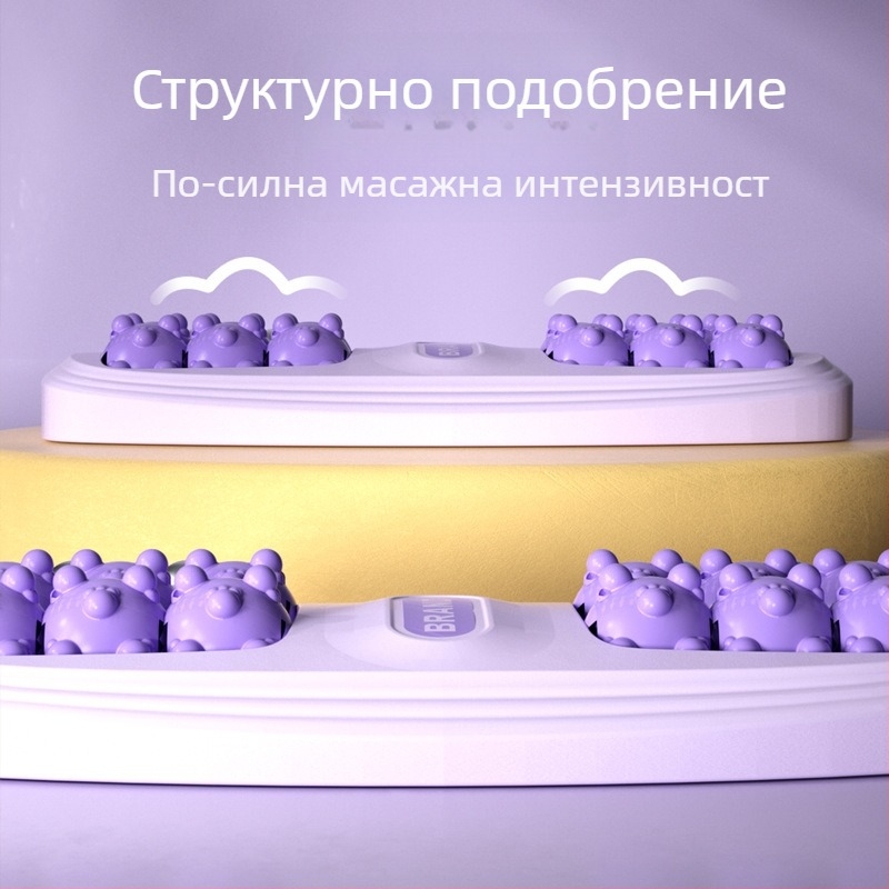 Масажор за крак с четири реда ролки и магнитни топчета, пластмасово тяло, тегло 460 g, подходящ за фитнес и здравословен масаж