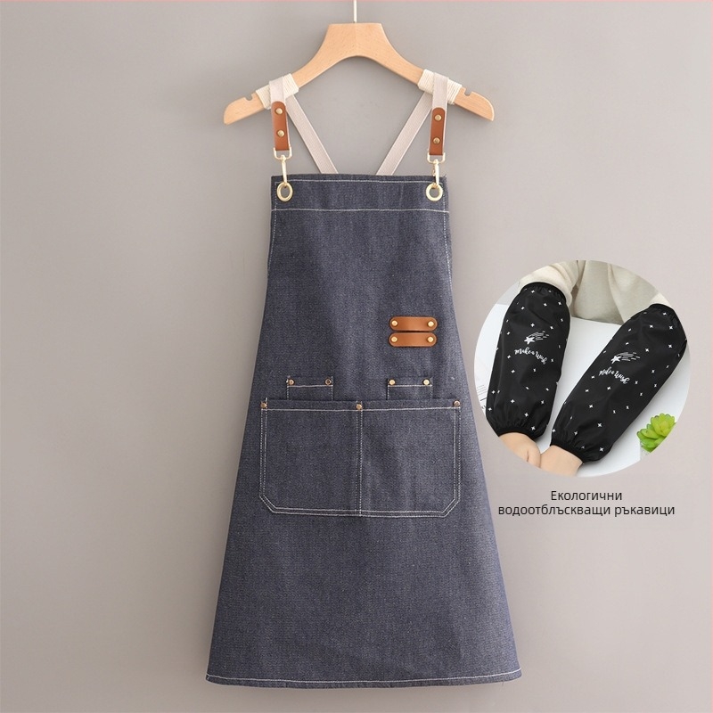 Фартук без ръкави, японски стил, платно, против замърсяване