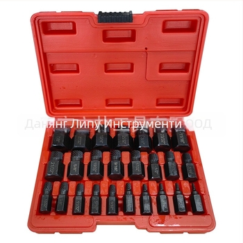 Комплект екстрактори за счупени винтове, британски стандарт, мулти-сплайн дизайн, стомана 40Cr-V