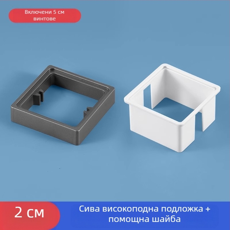 Тип 86 вградена квадратна електрическа кутия с повдигащ пръстен и уплътнител за кутия без дъно, съвместима с панел за превключване.