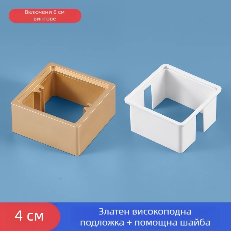 Тип 86 вградена квадратна електрическа кутия с повдигащ пръстен и уплътнител за кутия без дъно, съвместима с панел за превключване.