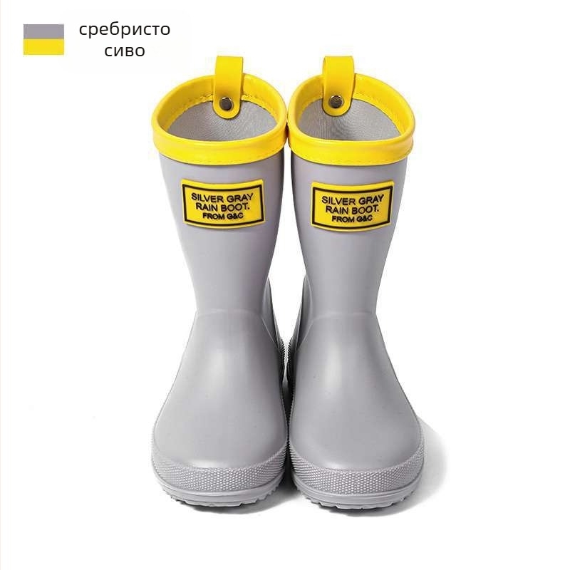 Детски дъждовни ботуши, PVC горна част, висок тръб, унисекс, за есен и зима