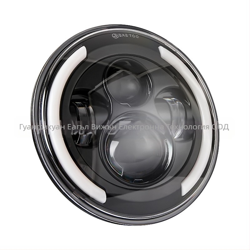 LED фар за автомобил – Wrangler светодиоден фар за офроуд и мотоциклети, корпус от авиационен алуминий 6063 + PC леща, отражателна чашка, модел YSJ01-MMRDD, съвместим с Wrangler и офроуд превозни средства