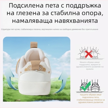 2024 пролетни дишащи обувки за бебета с мрежеста горна част и памучна мека подметка, противохлъзгащи за прохождане, за деца 12–36 месеца