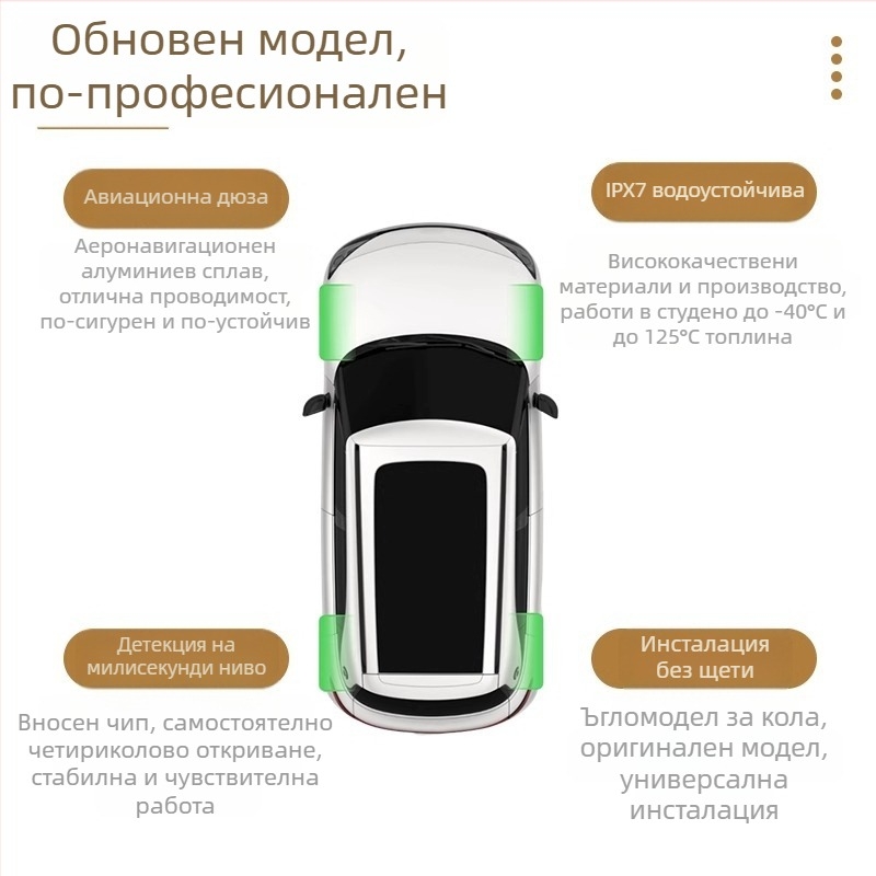 TPMS сензор за Tesla за Model 3/Y/S/X – OE-съвместим вграден датчик за налягането в гумите, модел 1490701-01-B, диапазон 1.0–4.0 bar, точност ±0.1 bar