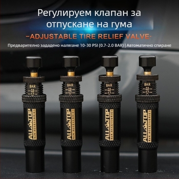 ALL-TOP Дигитален клапан за изпускане на налягането на гуми – преносим, стил писалка, диапазон на налягането 0.7–2.1, функция за изпускане, съвместим с всички модели