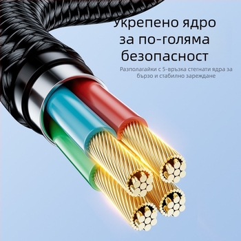 Type-C кабел за бързо зареждане с L-образен ъгъл, алуминиева сплав, 60W максимум