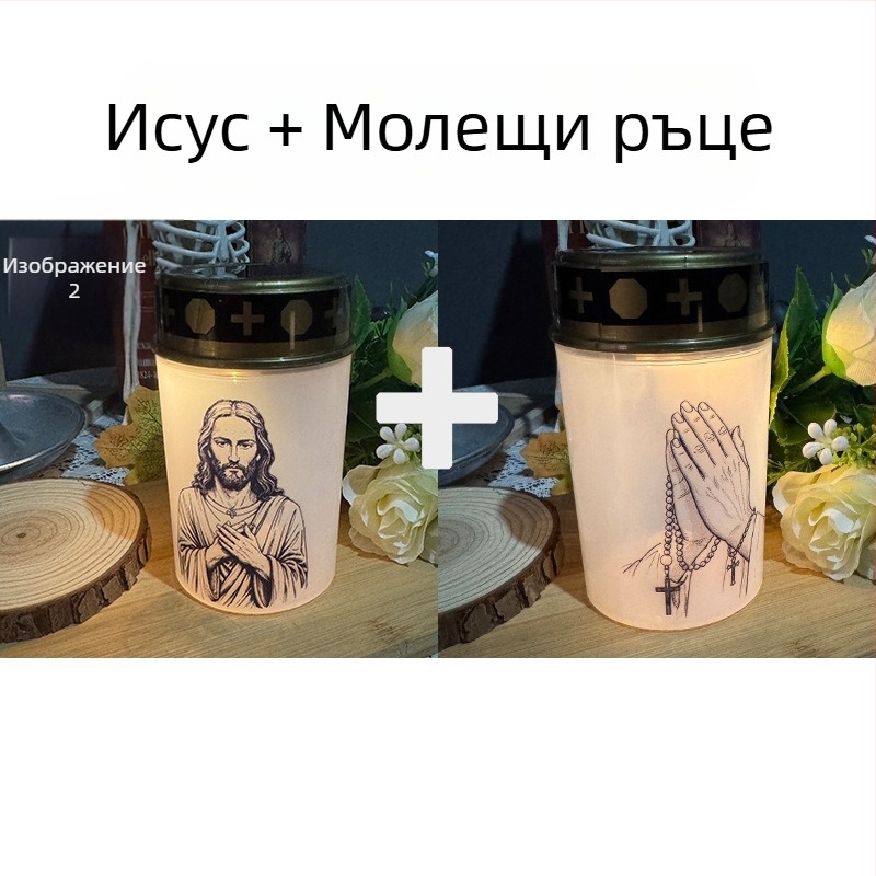 THIKIN електронна свещ за църква, цилиндрична форма, PP материал, полуручна и полумеханична изработка