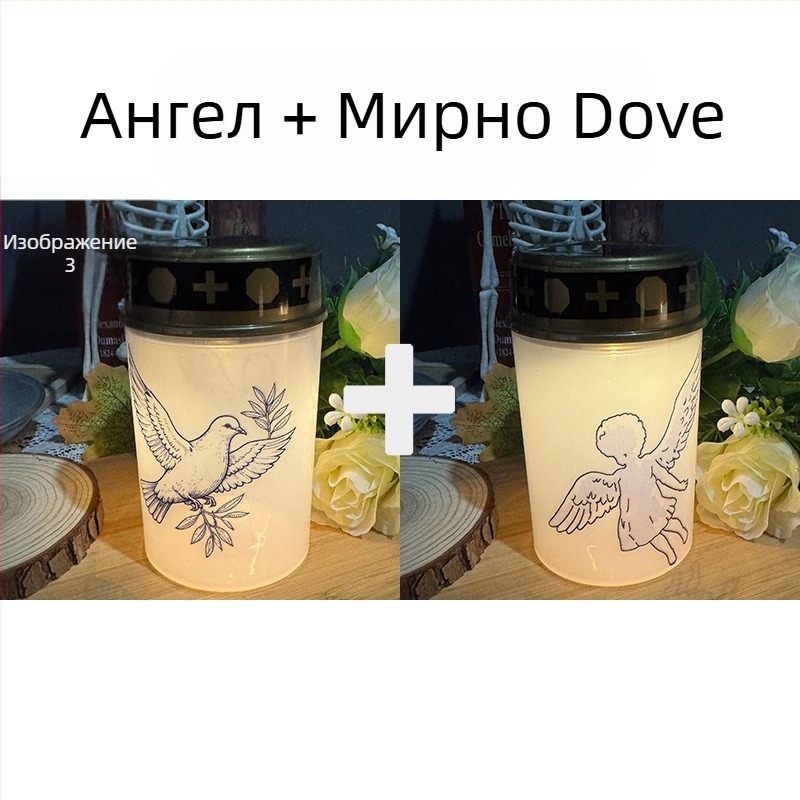 THIKIN електронна свещ за църква, цилиндрична форма, PP материал, полуручна и полумеханична изработка