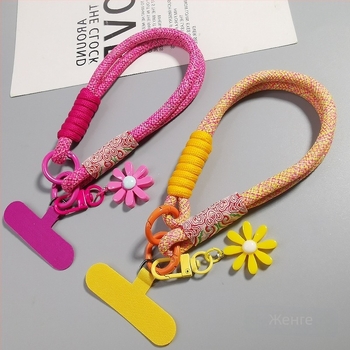 Къса каишка за телефон, ръчна изработка, многофункционална, геометричен дизайн, марка Zhuge