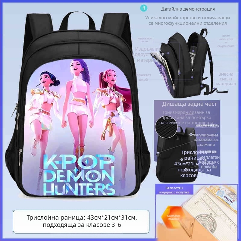 Ученическа раница | Унисекс | Oxford плат | Стил: свободно пътуване | За начално училище