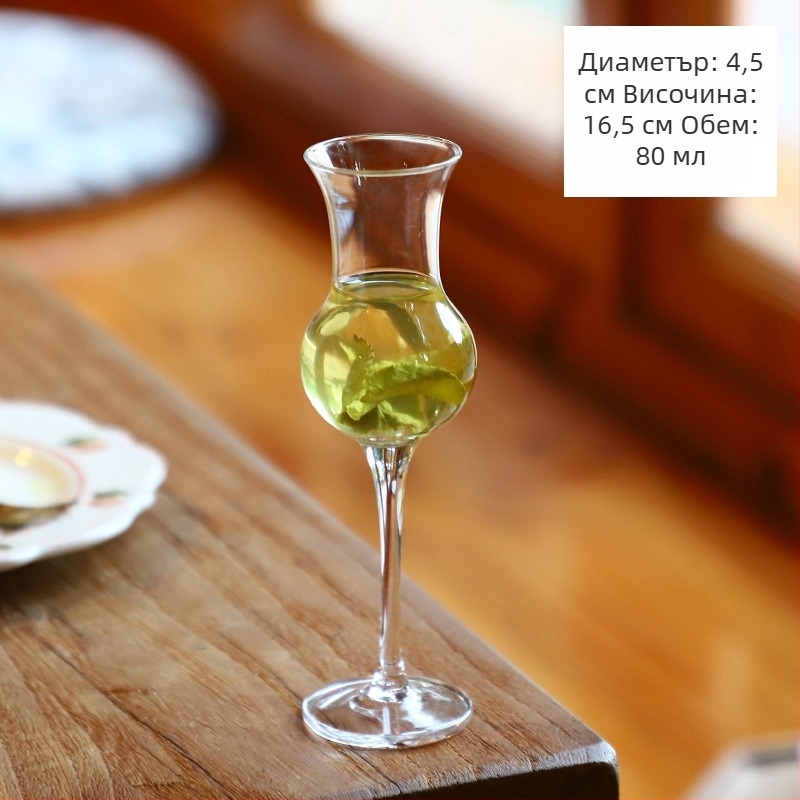 Чаша за чай - стъклена, новокитайски стил, еднослойна, шестчленен комплект, печат на лого наличен